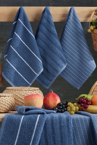 Casnack طقم مناشف للمطبخ والوجه مكون من 6 قطع من Seher - 30x50 سم