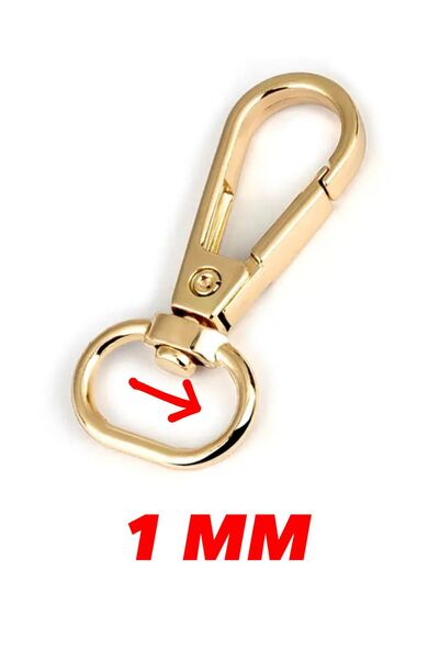 İsmet toka 1 Cm - Paris Kanca Çanta Klips Metal Gümüş - 10 Adet - Metal Aksesuar