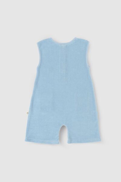 Little Gusto Sleeveless Shorts Jumpsuit Blue