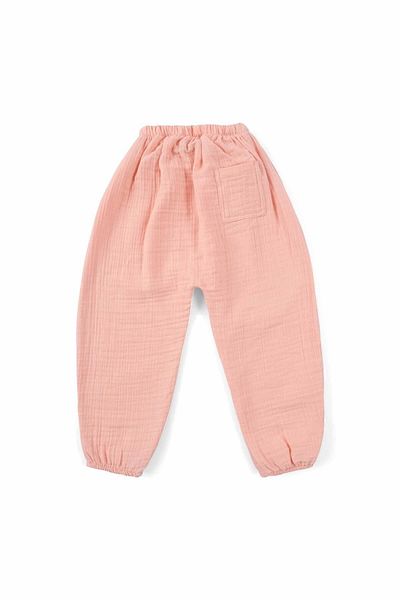 Little Gusto Muslin Pants Pink Organic Cotton