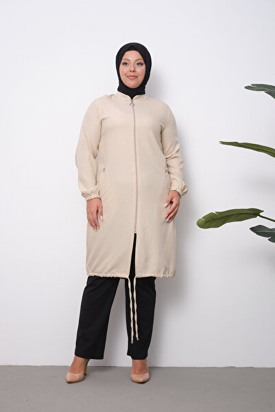 OKTAYUSTA COLLECTİON Belmando Linen Summer Hooded Ferace - Βαμβακερό