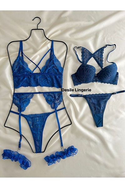 DESİLE Set de zestre sexy de 7 piese bleumarin pentru sezonul nou
