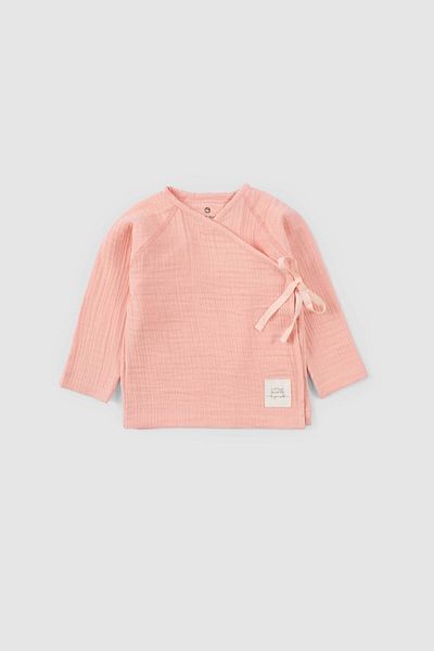 Little Gusto Organic Cotton Muslin Double Breasted Baby Set Pink