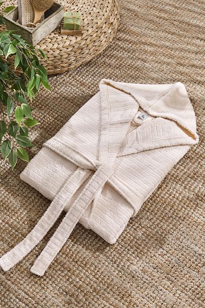 Casnack Μπουρνούζι Quina Beige Oversize με κουκούλα