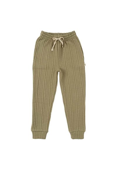 Little Gusto Quilted Sweatpants Kids Khaki