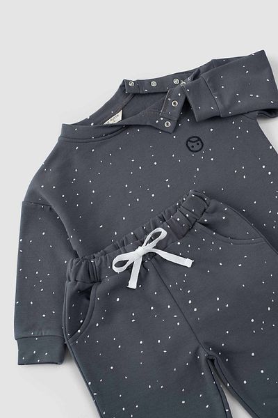 Little Gusto Organic Cotton Baby Tracksuit Set Cosmos