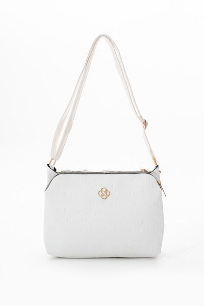 NURBUTİK Faux Leather Bag with Adjustable Strap and Zipper - Interlining Lining