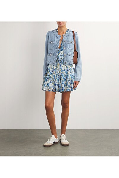 vera is love RETRO YAKASIZ DENİM JEKET