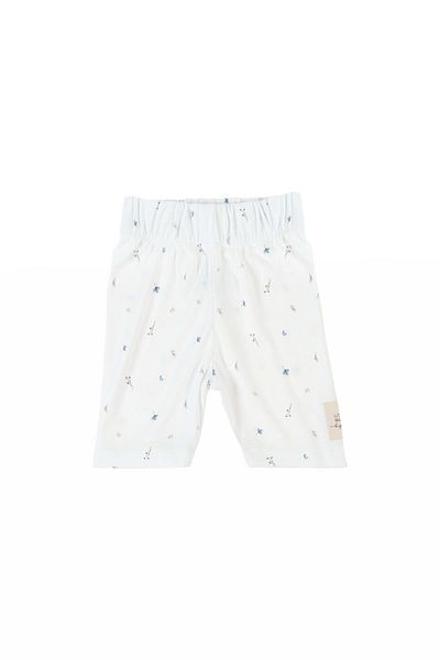 Little Gusto Short Children's Tights Flower Patterned White