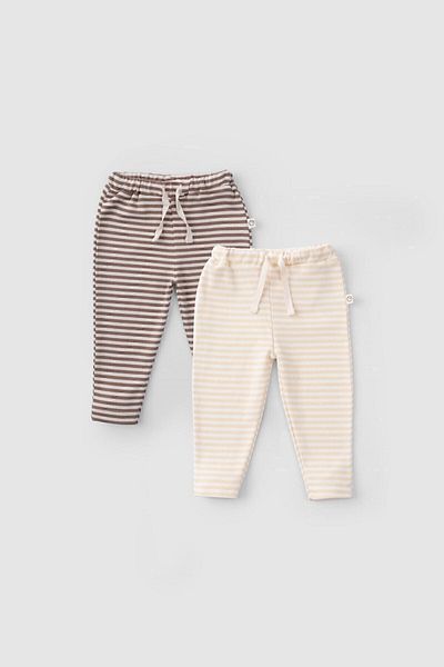 Little Gusto 2-Piece Organic Cotton Baby Pants Playtime
