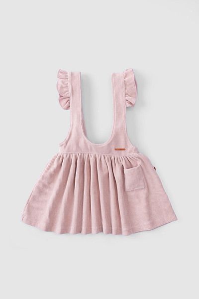 Little Gusto Corduroy Baby Gilet Dress Pink Size: 2-3 Years