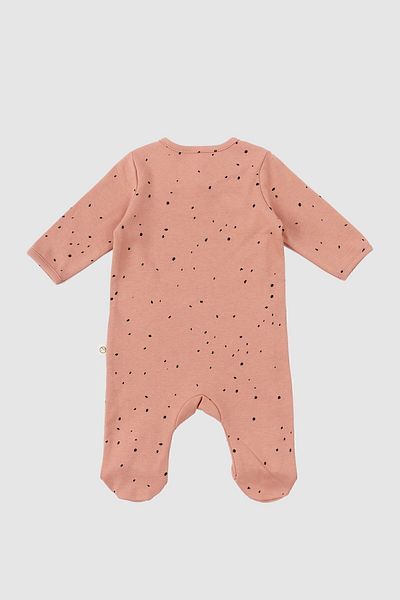 Little Gusto Jumpsuit with Booties Newborn Cosmos Pink Organic Cotton