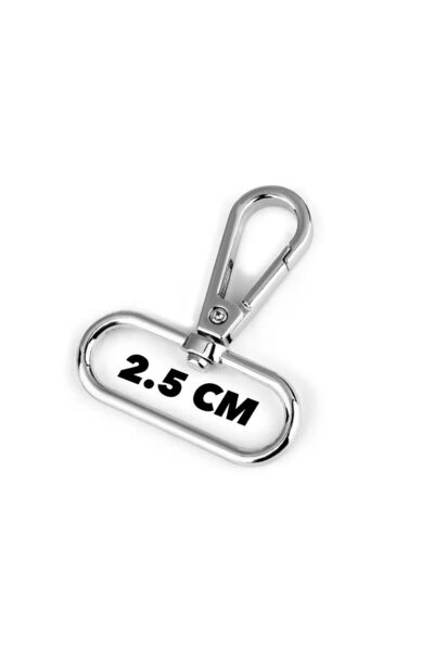 2.5 Cm Imported Bag Parrot 5 Pieces Silver-Metal Accessory