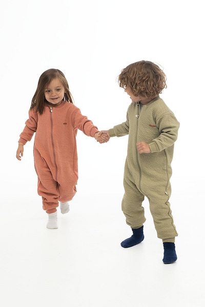 Little Gusto بذلة أطفال كاكي - مبطنة ملفوفة