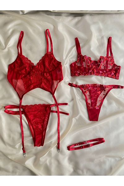 ARONA FLAME Dowry Set - Garter and Embroidery Set