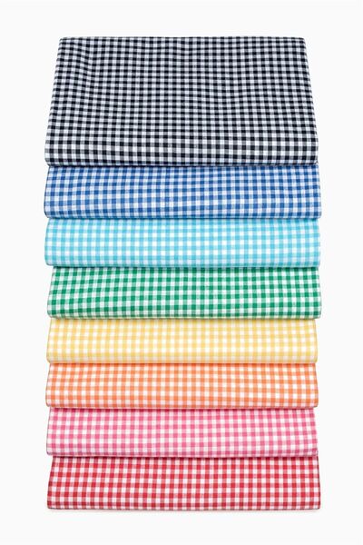 Denizli Concept Pötikareli Mavi Masa Örtüsü - Küçük Kare Desen Piknik Örtüsü - 170x170cm