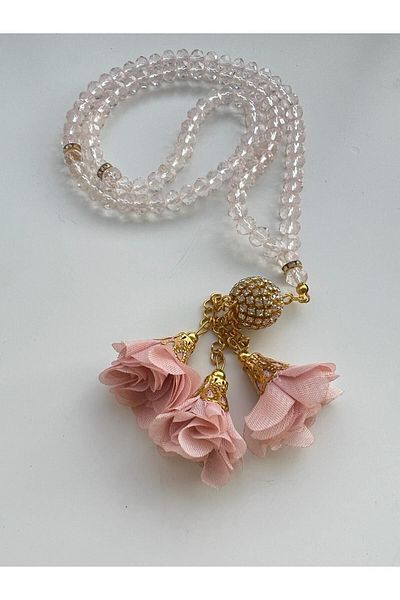 EVİNHOBİMALZEMELERİ 6 Mm Rose Crystal Rosary - Powder