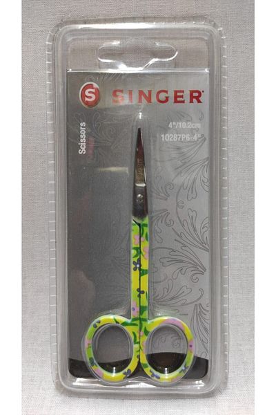 SİNGER Curved Tip Patterned Embroidery Scissors