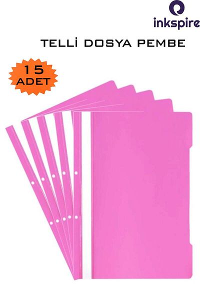 inkspire A4 Pink Ring Binder - 15 Pieces, 1 Pack, Economic Quality, Set of 15 Office Office School Binder