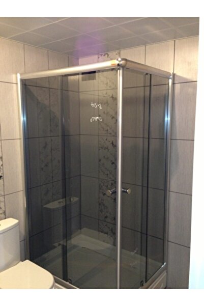 Emirdus Füme Cam Kare Desenli Duşakabin