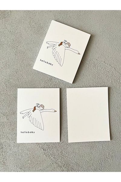 Meyofficial Hello Baby Written Gift Card 8*10 Cm