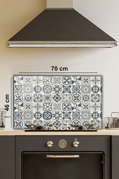 Rosyvien Mosaic Patterned Glass Stove Protector - Tempered and Rhodiated for Kitchen Built-In and Countertop