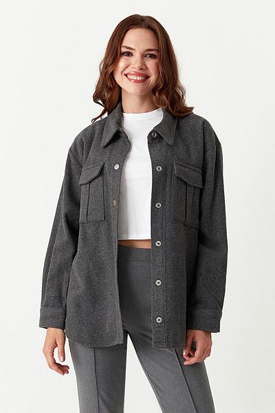 Select Moda Women's Black Hooded Stamp Jacket
