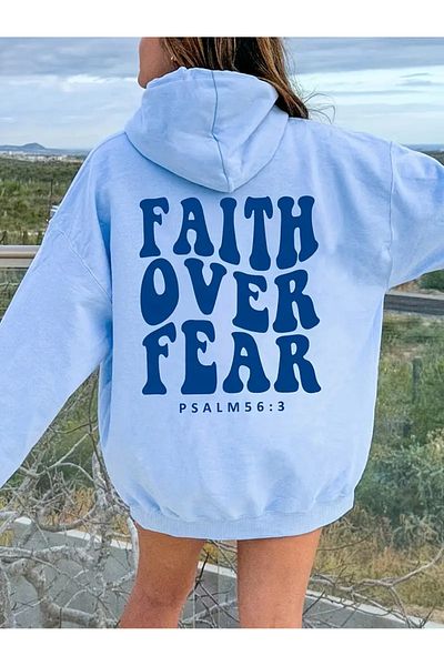 Vordevia Design special - Hanorac imprimat Faith Over Fear