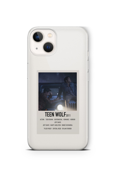 Space Star iPhone 13 Uyumlu Teen Wolf Minimalist Poster Tasarım Baskılı Şeffa...