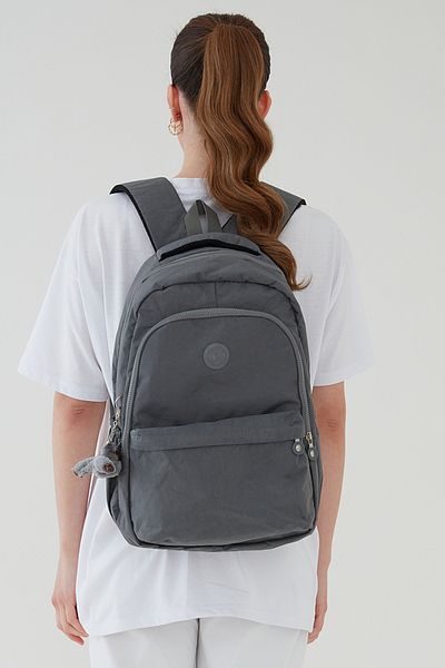 Rosso Collina Σχολικό σακίδιο ταξιδιού Unisex Crinkle Αδιάβροχο ύφασμα μεγάλου μεγέθους Rosso Collina Smoked K Grey