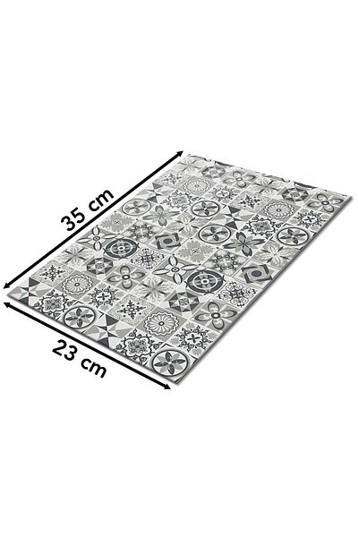 Rosyvien Glass Cutting Board with Silicone Legs with Mosaic Pattern - Presentation Cutting, Tempered and Rhoded