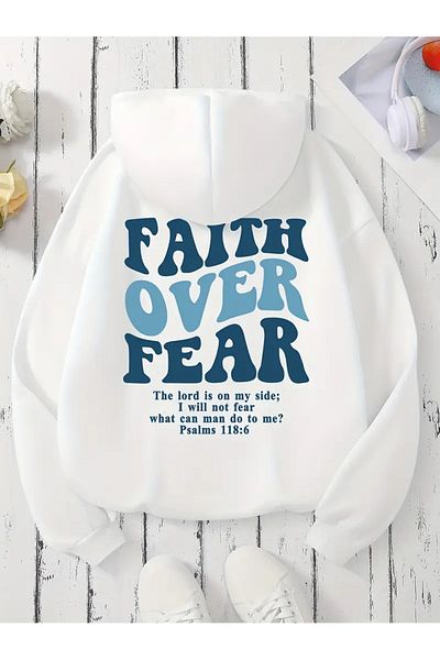 Vordevia Special Design - Faith over Fear Printed Sweatshirt