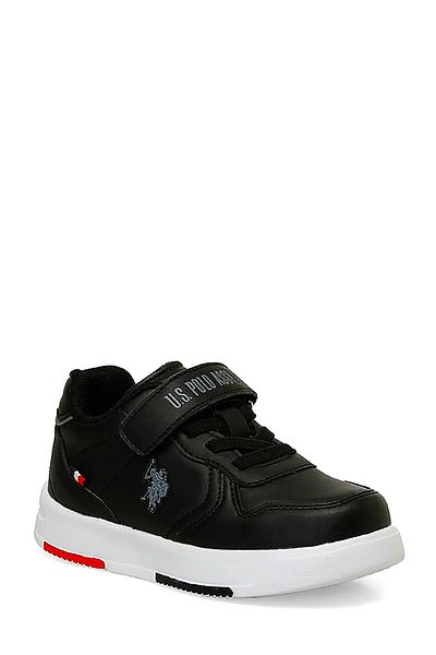U.S. Polo Assn. Pantofi sport ortopedici cu talpă moale pentru băiat - negru/alb