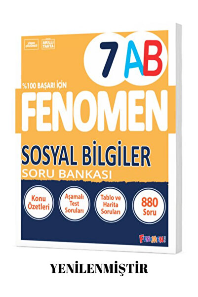 Fenomen Yayıncılık FENOMEN 7 SOSYAL BILGILER (A-B) SORU BANKASI YENİ ÜRÜN