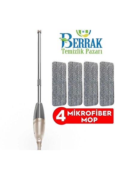 Spin Mop (4 BEZLİ) Deterjan Hazneli Sprey Mop