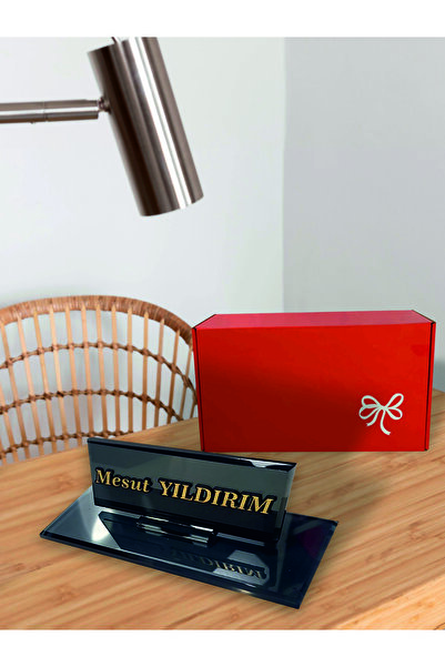 MERTKRİSTAL Masaüstü Kristal Isimlik, Hediye Ofis Kalemlik M144