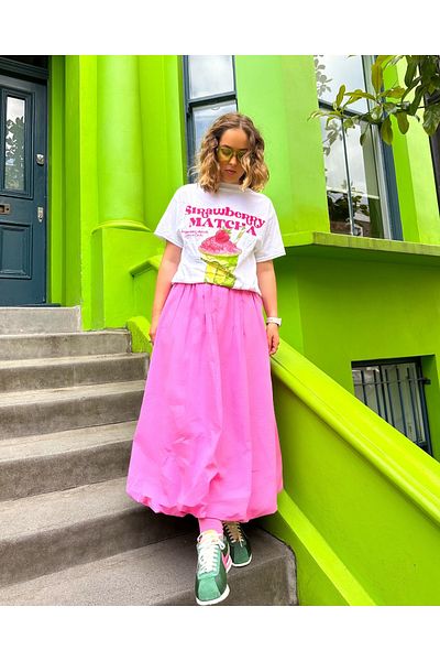 Jose Clothing Λευκό μπλουζάκι Oversize - Crew Neck, κοντό μανίκι, εμπριμέ οργανικό βαμβάκι