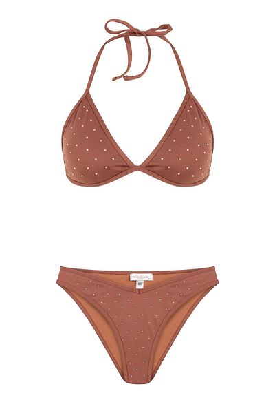 AQUELLA Σετ μπικίνι Shiny Stone Dusty Rose Triangle