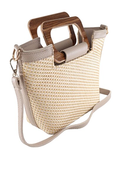 HFKY Hasır Kulplu El Çantası. Hasır Omuz Çantası. Postacı Çantası.HFKY284