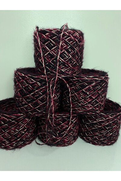 göçer 600gr Prune Black Moher Cream Frize Bumbac Net vizual