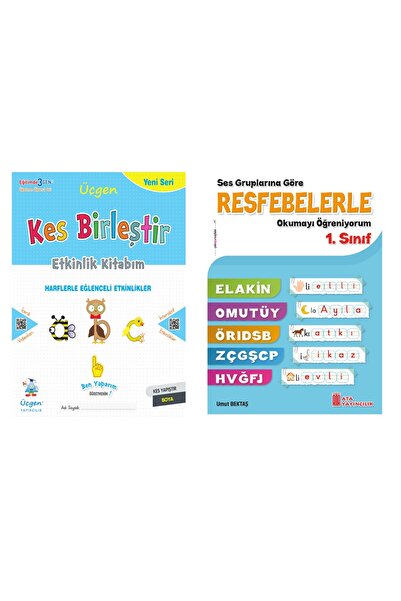 Üçgen Yayıncılık 1.Sınıf Hazırlık Kes Birleştir Etkinlik Kitabı + Resfebelerl...