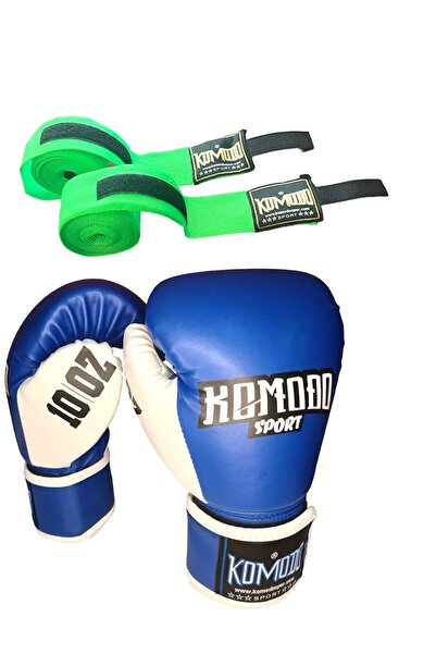 KOMODO SPORT مجموعة قفازات الملاكمة والضمادات المكونة من قطعتين - MVB 1001