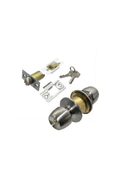 New Life Real King Knob Hotel Type Door Handle - Lock Room-Bathroom-WC Keyed