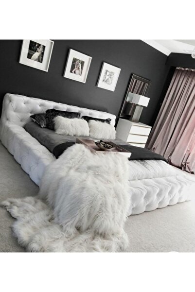 Niva Baza Çift Kişilik Baza Başlık Snowflake Renk Beyaz