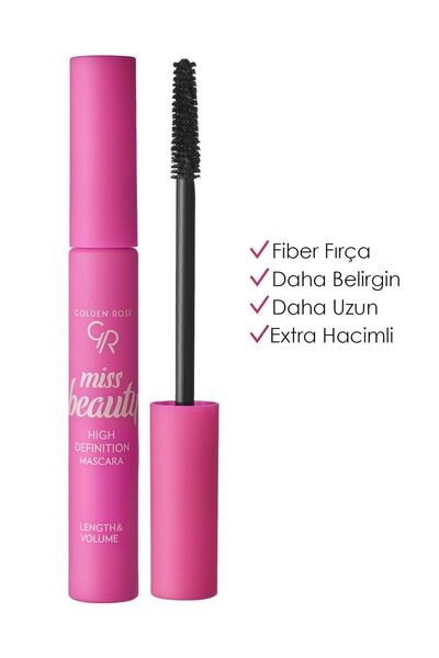 Golden Rose Miss Beauty High Definition Mascara - Black - Hacim Veren Maskara - 8691190442606