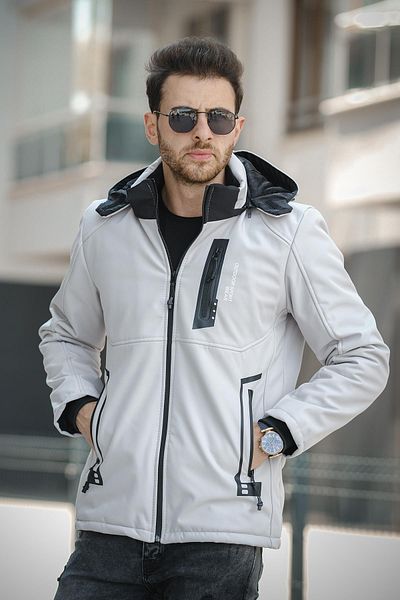 Oksit Ανδρικό παλτό Softshell - Majuro Outdoor, νερό, κρύο και αντιανεμικό, με επένδυση από γούνα στο εσωτερικό
