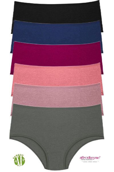 Afrodizyac Set de 6 bato din bambus cu talie înaltă - Extra moale și elastic