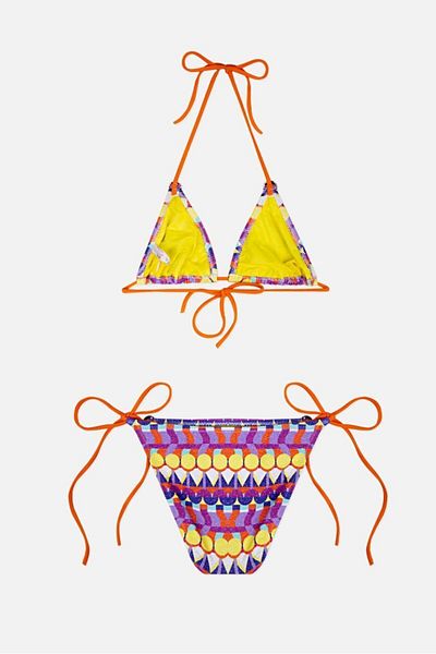 AYYILDIZ 4908 Set de bikini pentru fete cu model violet