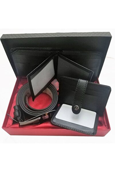 La'Graccia مجموعة حامل بطاقات حزام المحفظة مكونة من 3 قطع