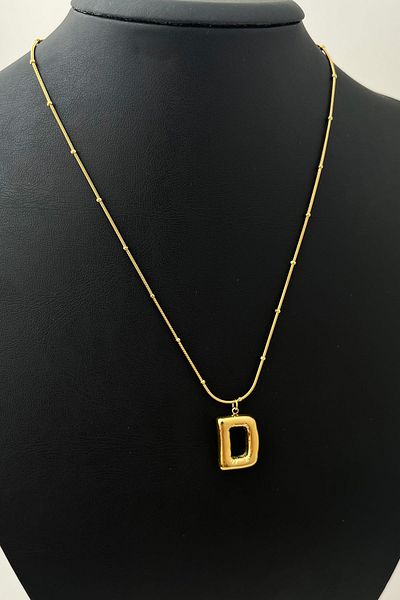 Modex 1.5cm Steel Balloon Letter Necklace - 44 5cm Chain